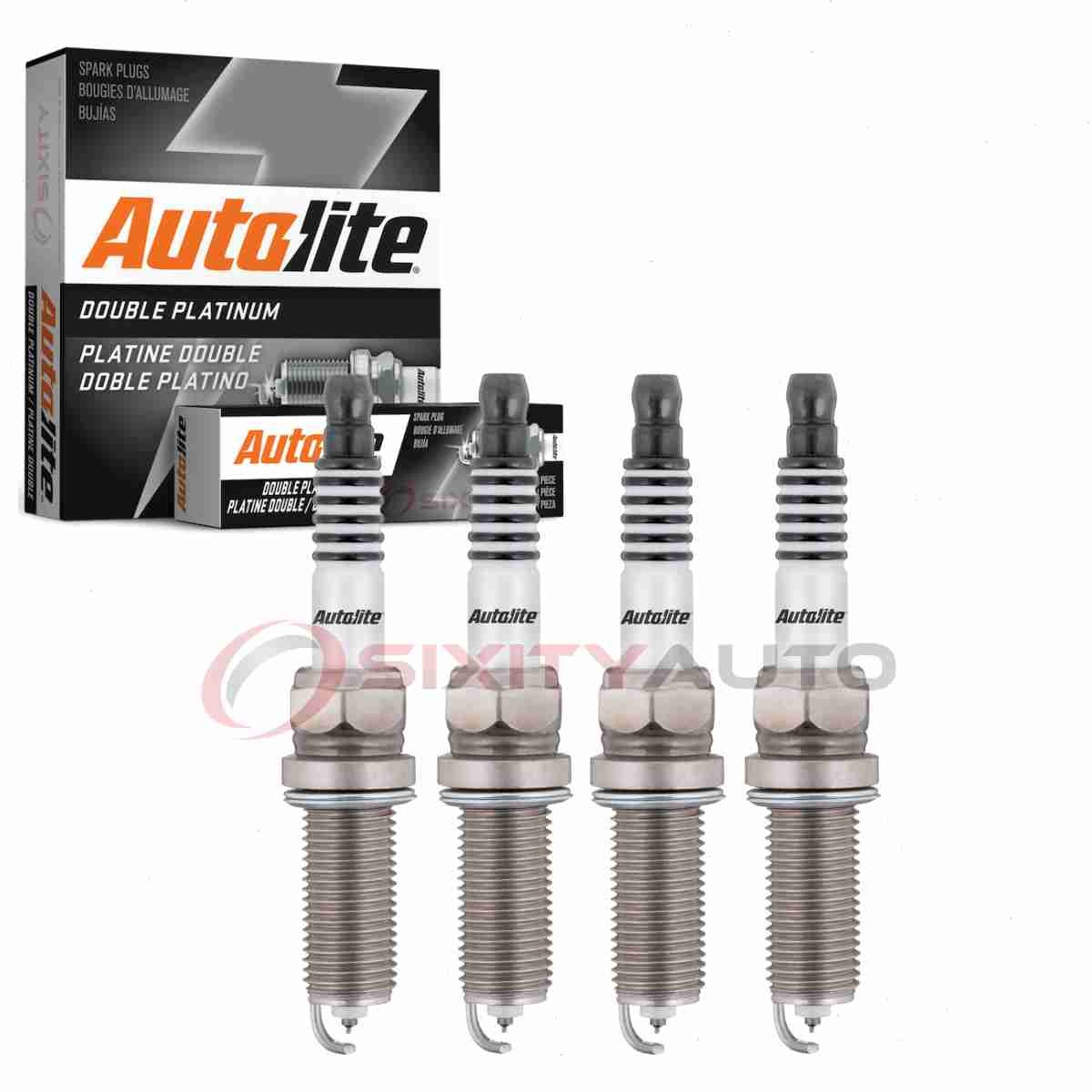 4 pc Autolite Double Platinum Spark Plugs for 2005-2019 Nissan Frontier 2.5L ek