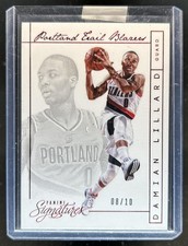 2013-14 Panini Signatures Damian Lillard Red #/10 Trail Blazers