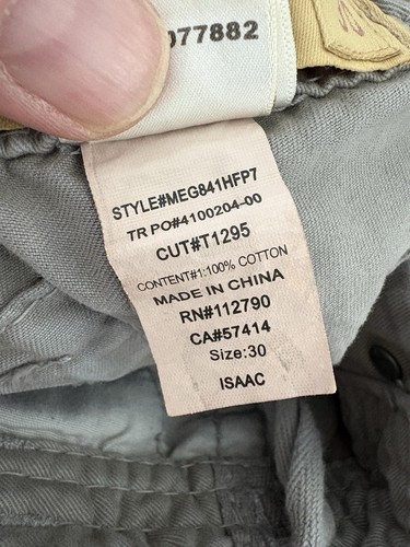 True Religion Men's Grey Isaac Cargo Shorts W30 Summer Beach Holiday - Bild 9 von 11