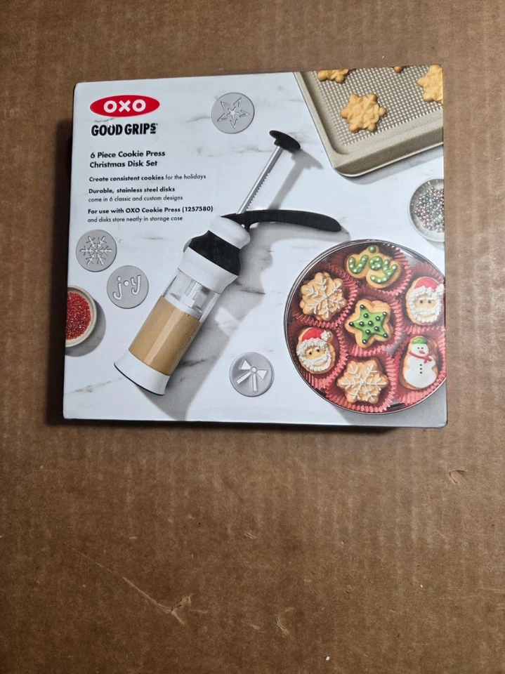 OXO Good Grips Juego de 6 discos de prensa de galletas Juego de discos de Navidad Nuevo en caja Foto 2 de 4