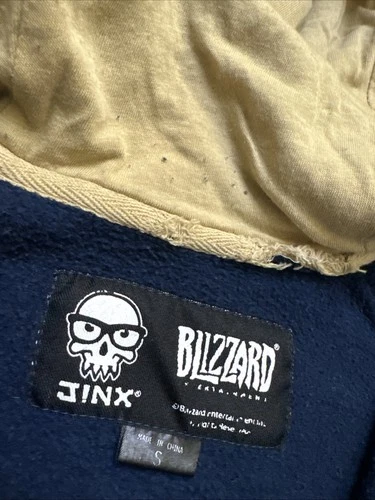 Jinx Blizzard World Of Warcraft Alliance Hoodie Small Fleece Full Zip Jacket image 9