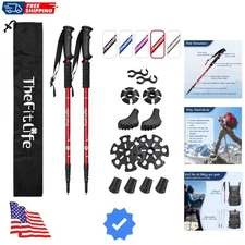 Nordic Walking Trekking Poles - 2 Sticks with Anti-Shock and Quick Lock Syste...