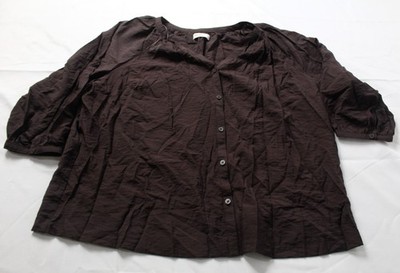 Sonoma Goods For Life Women's Button Through Top BL1 Laney Plum Size 1X NWT