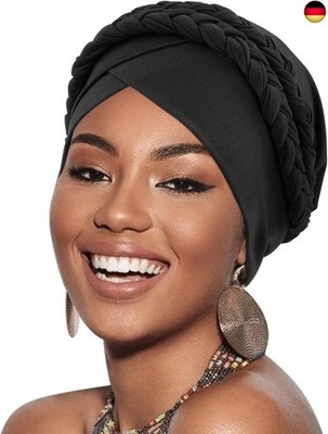 DRESHOW 1 Stück Afrikanischer Damen Turban Geflecht Kopfbedeckung Kopftücher C