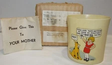 1930's Ovaltine Little Orphan Annie Mug with rare original box & paperwork