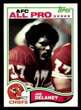 Joe Delaney 1982 Topps Rookie Card #112 Kansas City Chiefs. rookie card picture