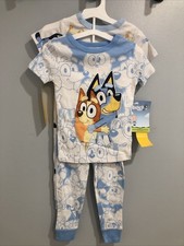 NWT Bluey 4pc Toddler Pajamas Set Size 3T Cotton Pjs
