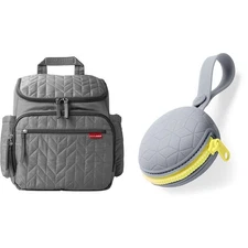  Forma + Holder, Grey, Diaper Bag + Pacifier Gift Set, 3 Piece Set
