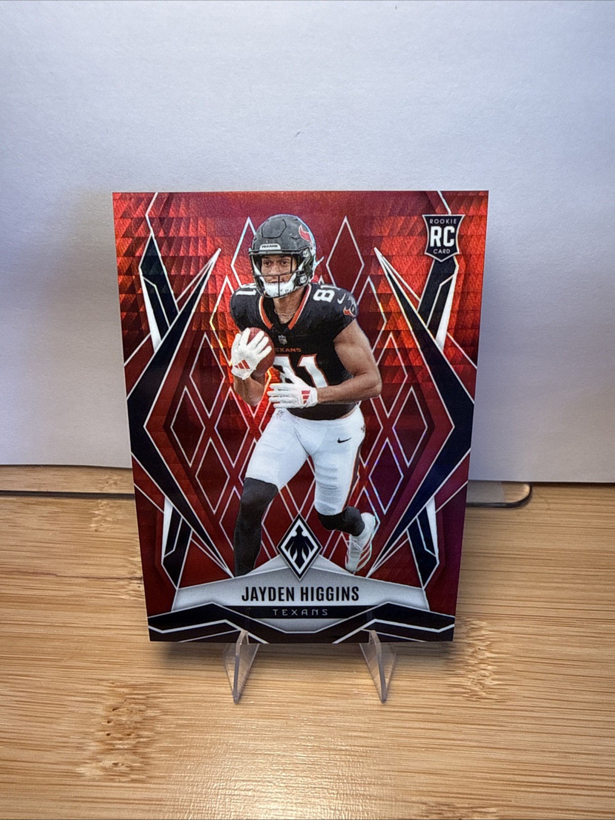 2025 Panini Phoenix - Rookies Jayden Higgins #180 Red Hyper /399 (RC)
