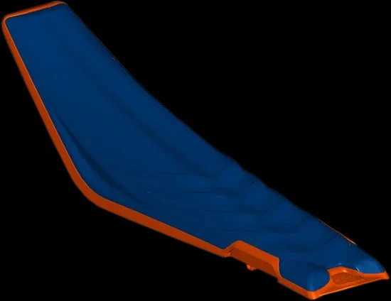 Acerbis Single Piece X-Seat Air Blue Orange Lavable KTM 300 XCW 22 Foto 4 de 4