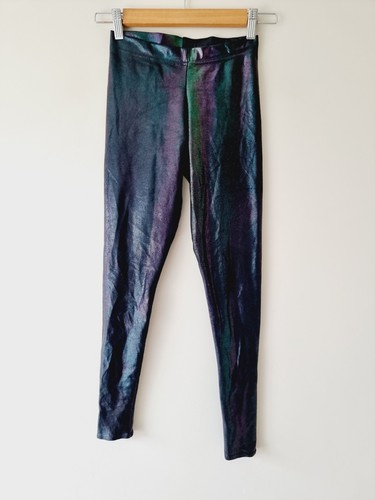 BLACKMILK Black Shiny Oil Slick Leggings SIZE XS Black Milk - Picture 1 of 5