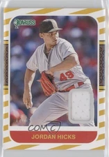 2021 Panini Donruss Retro 1987 Materials Gold 17/25 Jordan Hicks #87M-JD 0z5y