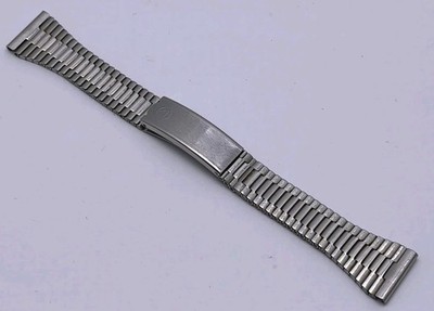 Vtg 1970s NSA Novavit SA 18mm Tapered Steel 14.5cm Unisex Watch Bracelet Strap