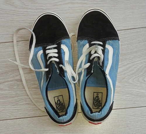 Scarpe bambino blu e nere di vans UK 7 5 unisex