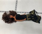 Mattel Brown Hair Blue Eyes Black Gold Dress Evening Gown Barbie Doll — photo 3