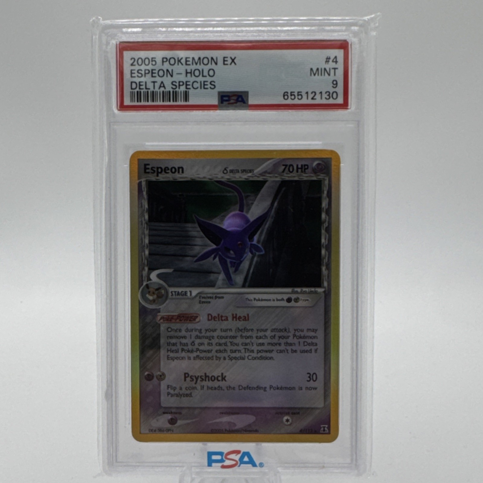 Pokémon 2005 EX Delta Species Espeon #4/113 Holo Rare PSA 9 English
