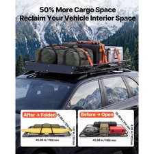 Roof Rack Cargo Basket 46 X 36 X 4 In Heavy Duty Roof Top Carrier Basket With