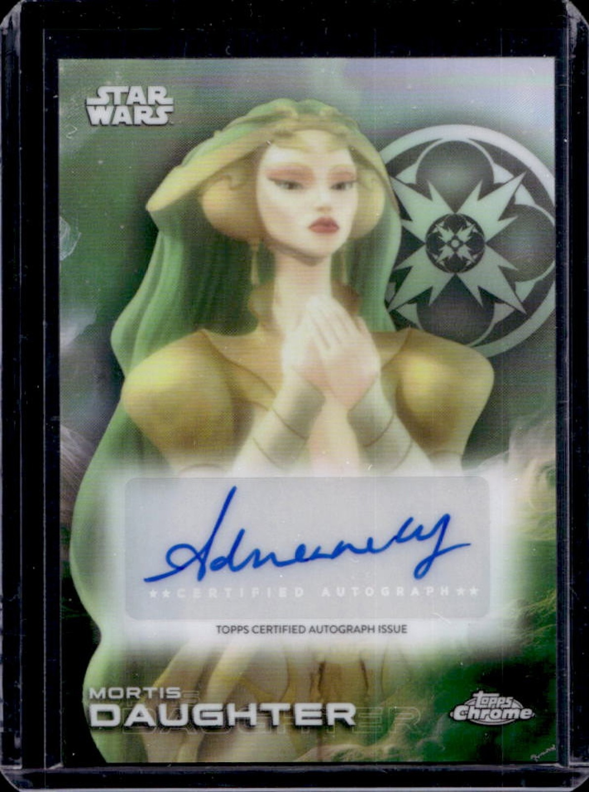 2025 Topps Chrome Star Wars Adrienne Wilkinson Mortis' Daughter Auto Refractor