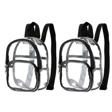 2 Pcs Mini Transparent Backpack Small Clear Beach Pool Waterproof