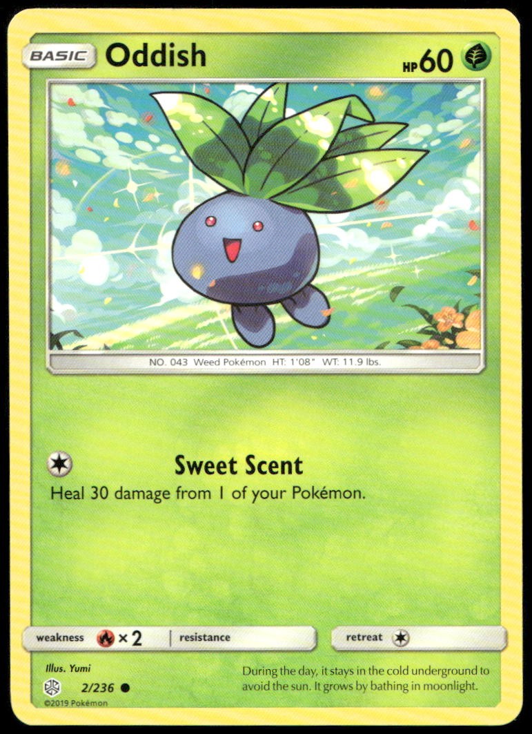 Oddish Common SM - Cosmic Eclipse 2/236 NM