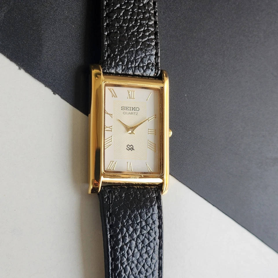 Reloj Pulsera Seiko Vintage Delgado Cuarzo Cara Blanca Caballeros - ENVÍO GRATUITO Foto 3 de 4