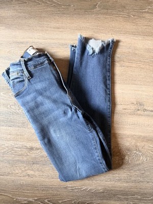 Frame Denim Distressed Light Blue Ankle Skinny Jeans 27
