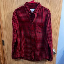 Goodfellow Co Standard Flannel Button Down Shirt Men's Size Medium Shacket