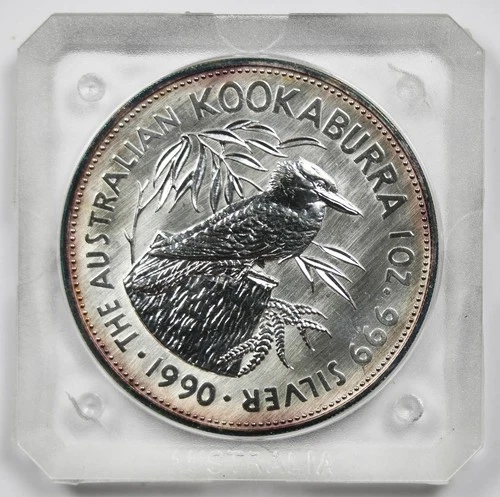 1990 Australia The Australian Kookaburra $5 Round 1 oz .999 Silver