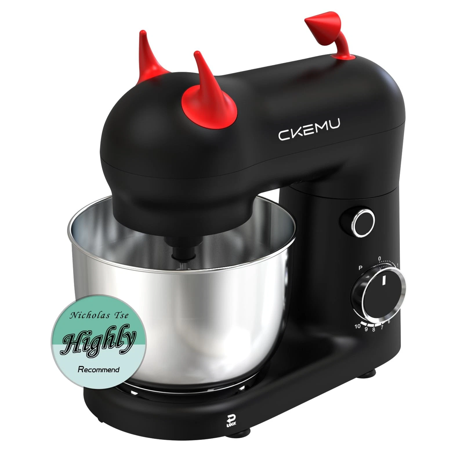 Stand Mixer, Compact & Space-Saving, Stainless Steel Bowl, Unique & Playful D...