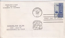 STAMP US SCOTT 1186 "Workmen's Compensation Law" 4 CENT 1961 FDC - A