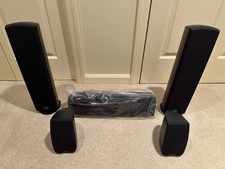 5 Klipsch Quintet SL 5 Pack BLK QSL5BL Speakers - Black - Never Used