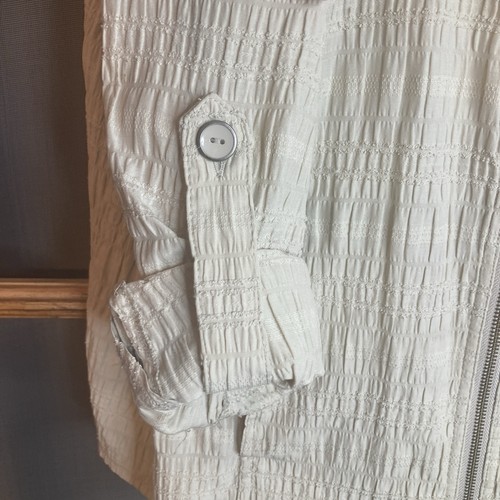 CJ Banks Women's Full Zip Natural Tan Jacket Size 2X Roll Tab Sleeves Coastal - Picture 11 of 13