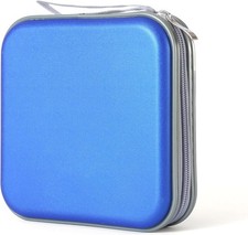 CD Case Sturdy Holder for 30 Capacity DVD Collection small Blue