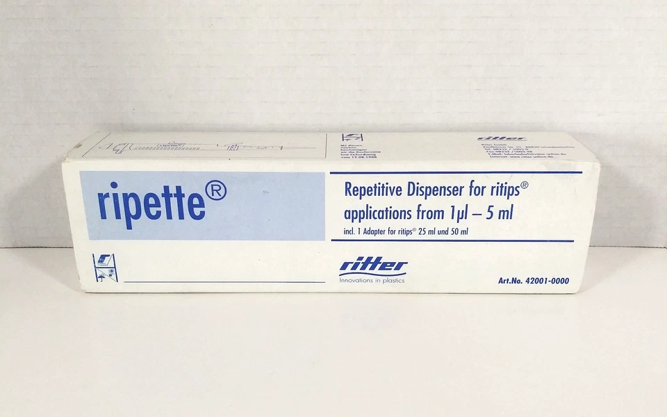 Dispensador repetitivo Ritter para aplicaciones ritips 1ul-5ml con adaptador 25ml-50ml - Imagen 2 de 2