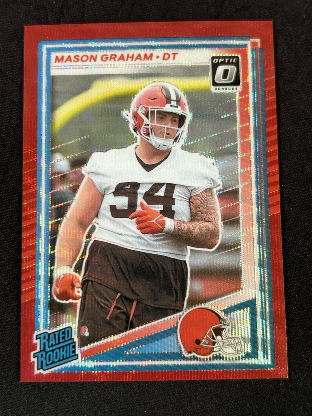 2025 Panini Donruss - Rated Rookie Mason Graham #340 Optic Preview Red Wave (RC)