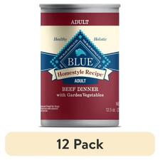 12 pack Blue Buffalo Homestyle Recipe Adult Wet Dog Food, Beef Dinner, 12.5-oz