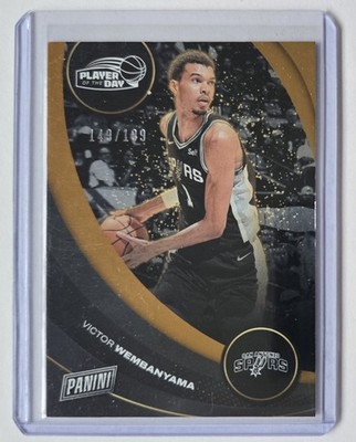 2024-25 Panini Player of The Day Victor Wembanyama Orange /199 Spurs