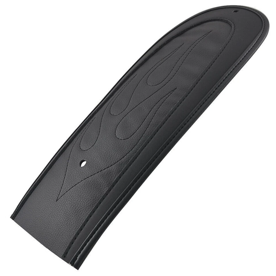 Leather Black Flame Rear Fender Bib Fit-for Harley Dyna FXD Super Wide Glide NEW Foto 2 de 4