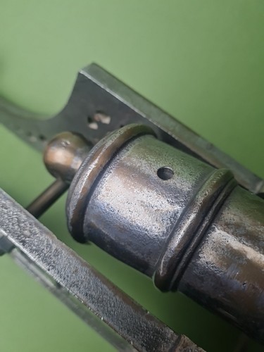 GROSSE SCHWERE 44 CM 4 KG DEKORATIVE VINTAGE SILBER KANONE AUF GUSSEISEN KUTSCHE - Bild 10 von 12