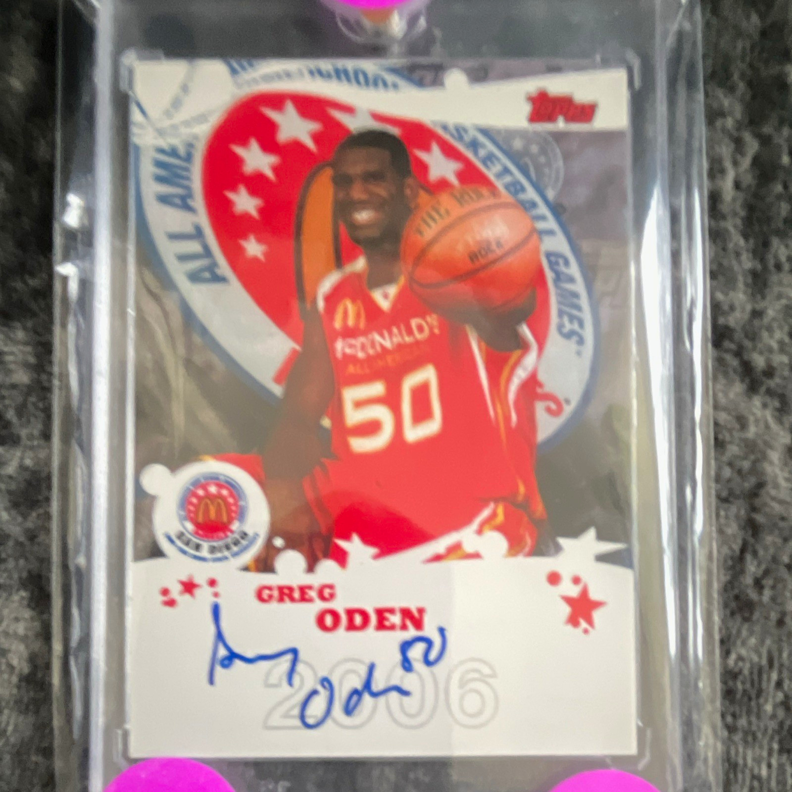 2006 Topps McDonald's HS All American Autographs Greg Oden RC #B8 Ohio St