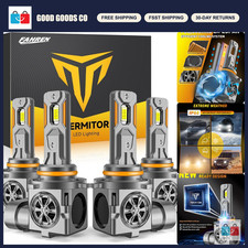 Ultra Bright 9005 9006 LED Bulbs Combo 180,000LM 6500K Cool White, 4-Pack, Easy