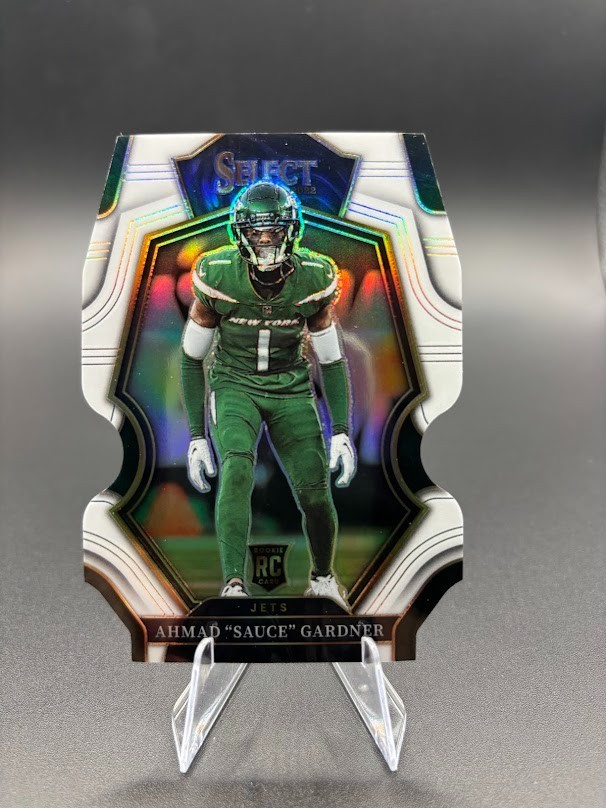 2022 Select Ahmad Sauce Gardner Premier Level White Die Cut Prizm /49