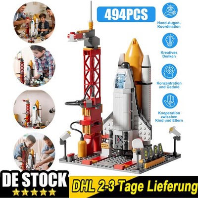 Weltraum Bausatz 494pcs Space Shuttle Baukasten Spielzeug für Jungen und Mädchen