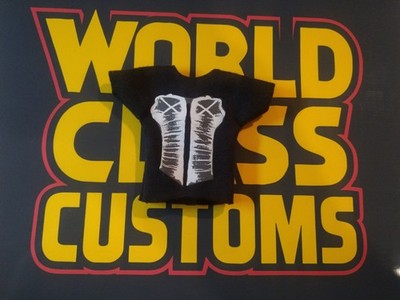 Custom CM Punk Fist Wrestling Action figure Shirt WWE Mattel 