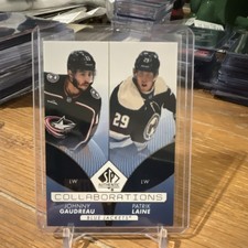 Upper Deck 2022-23 SP Authentic Collaborations Gaudreau Laine C-13 Blue Jackets