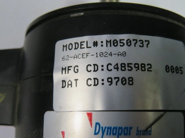 Dynapar M050737 62-ACEF-1024-A0 Encoder USED - Image 3 of 3