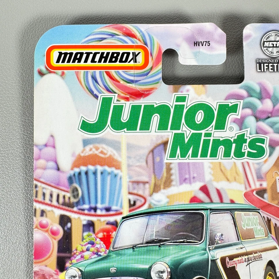 Matchbox Candy Series #5/6 - JUNIOR MINTS Austin Mini Van | 1:64 Diecast Metal - Image 2 of 4