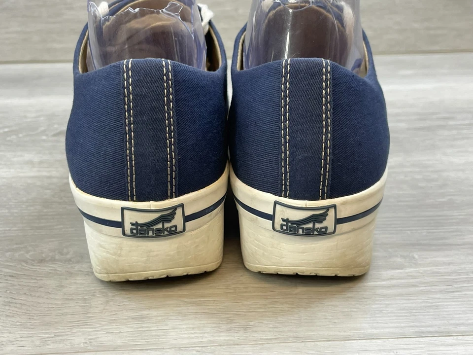 Dansko Veda Vegan Women's 11 Blue Sneaker Canvas Comfort Shoes Walking Casual - Image 4 of 4