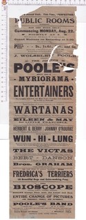 1910 Poole's Myriorama Camborne Poster Bioscope Early Cinema Music Hall Variety