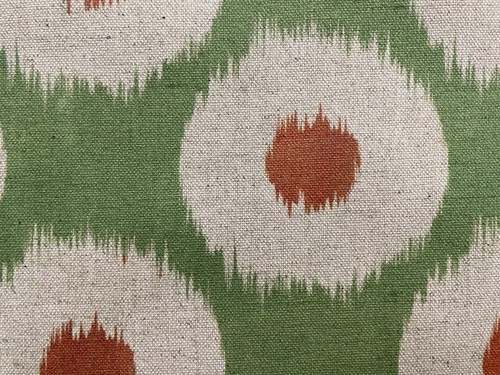 Rizzo Linen GREEN Rust Beige 280cm Double Width Curtain Blind Upholstery Fabric - Picture 8 of 8